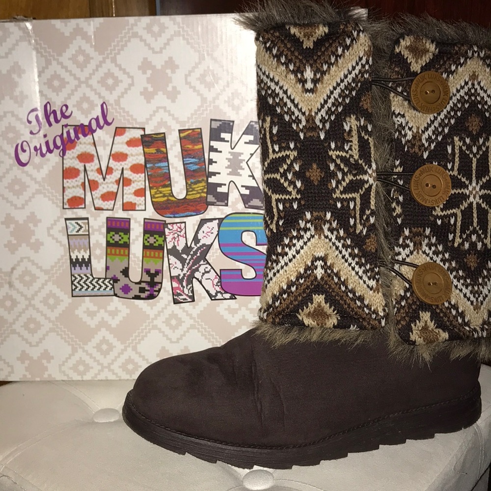 Chocolate Brown 3-in-1 Muk Luks Boots